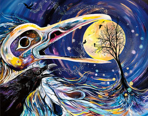 LIMITED EDITION ART PRINT -  Raven Moon by Metis artist, Carla Joseph