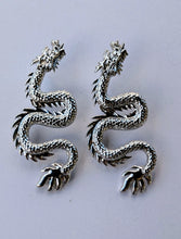 Load image into Gallery viewer, Long serpent earrings - North of Fifty Indigenous Boutique
