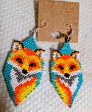 Load image into Gallery viewer, Beaded Fox Earrings
