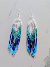 Load image into Gallery viewer, Beaded Ombre Fringe Earrings - North of Fifty Indigenous Boutique
