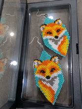 Load image into Gallery viewer, Beaded Fox Earrings
