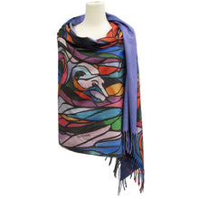 Load image into Gallery viewer, Salmon Hunter Eco Art Shawl by Don Chase
