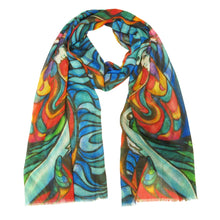 Load image into Gallery viewer, Salmon Spirit Fish Eco Scarf Don Chase - shipping late January

