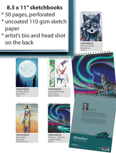 8.5 x 11 inch Sketchbooks - 6 designs to choose from