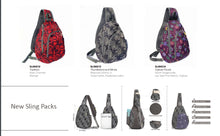 Load image into Gallery viewer, Sling Back Pack -  3 different prints
