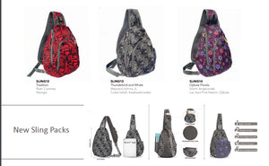 Sling Back Pack -  3 different prints
