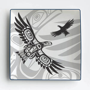 "Soaring Eagle" 10" square serving dish, by Haida artist Corey Bulpitt - arriving January 2025