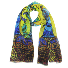 Load image into Gallery viewer, strong earth woman eco scarf by leah dorion metis artist
