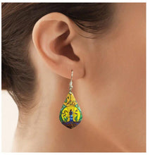 Load image into Gallery viewer, Strong Earth Woman Dangle Earrings artwork by Leah Dorion
