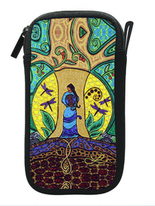 Zippered Accessories Case "Strong Earth Woman" Artwork by Leah Dorion