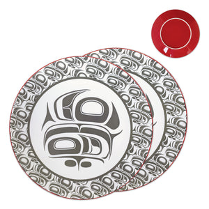 "Transforming Eagle" Set of 2 Dinner Plates, design by Namgis artist, Ryan Cranmer - arriving late January 2025