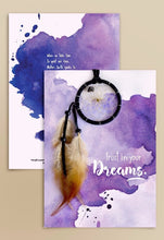 Load image into Gallery viewer, &quot;Trust in Your Dreams&quot; Dream Catcher Greeting Card Handmade in Canada
