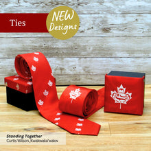 Load image into Gallery viewer, Standing Together Silk Tie - 2 different designs
