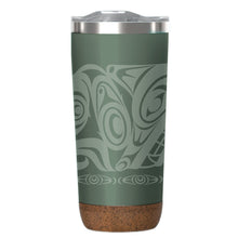 Charger l&#39;image dans la galerie, 20 oz cork based Travel Mug - Urban Wolf by Maynard Johnny Jr
