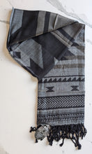 Load image into Gallery viewer, grey shawl visions of our ancestors
