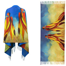 Load image into Gallery viewer, "Walking Beyond" Art Print Eco Shawl, artwork by Native artist Maxine Noel - North of Fifty Indigenous Boutique
