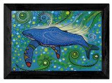 Charger l&#39;image dans la galerie, Wall Art -  Humpback Swimming with Yellow Bubbles by Alan Syliboy
