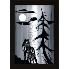 Load image into Gallery viewer, Wolf and Moon by Kwakwaka’wakw and French Canadian artist, Diane Levesque
