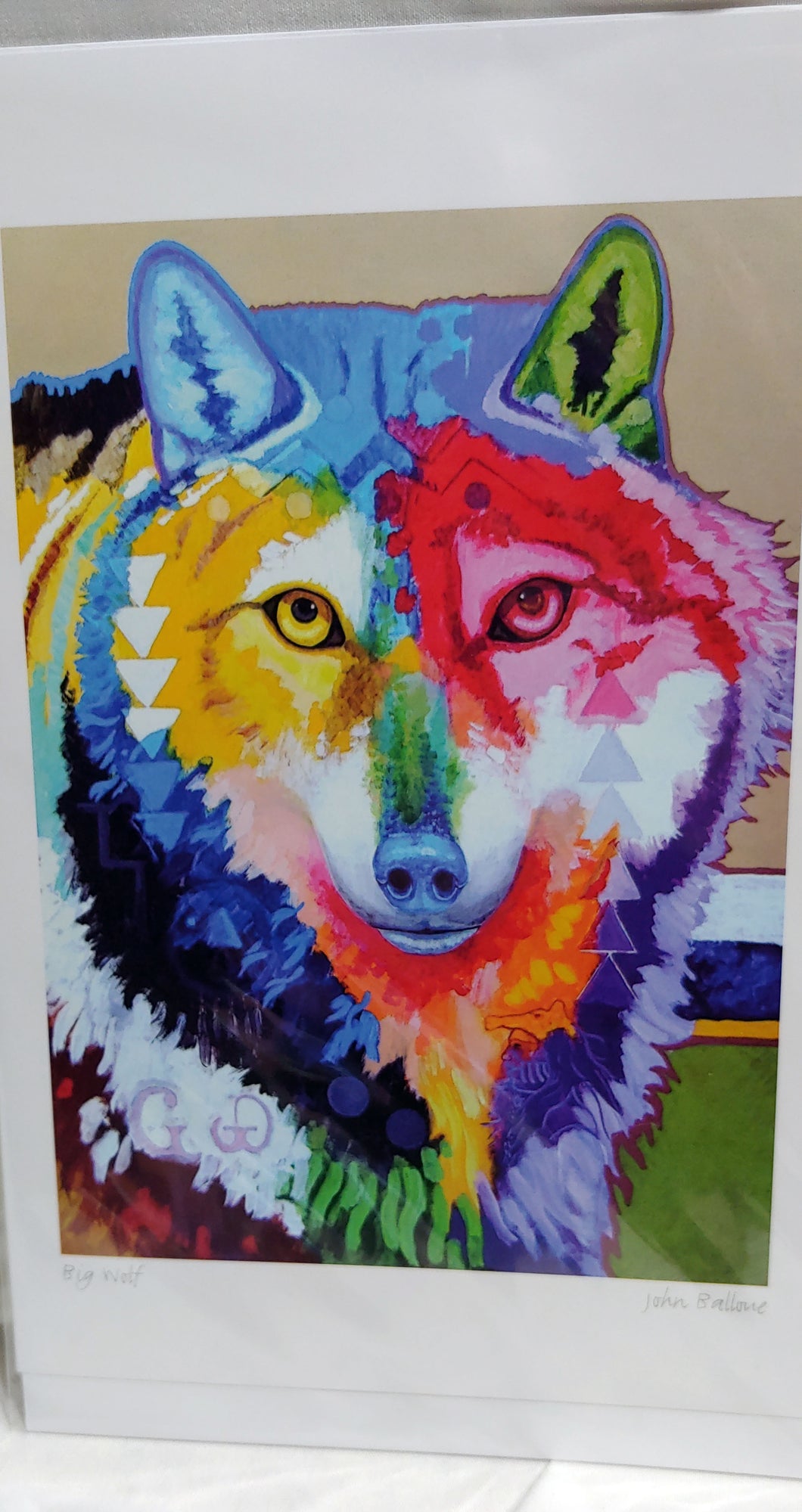 Big Wolf Art Card John Balloue Indigenous art