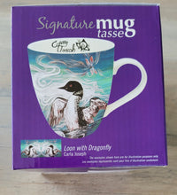 Load image into Gallery viewer, Carla Joseph  mug - LOON WITH DRAGONFLY
