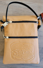 Load image into Gallery viewer, Saddle Leather Passport Pouch with Raven design by Corrine Hunt
