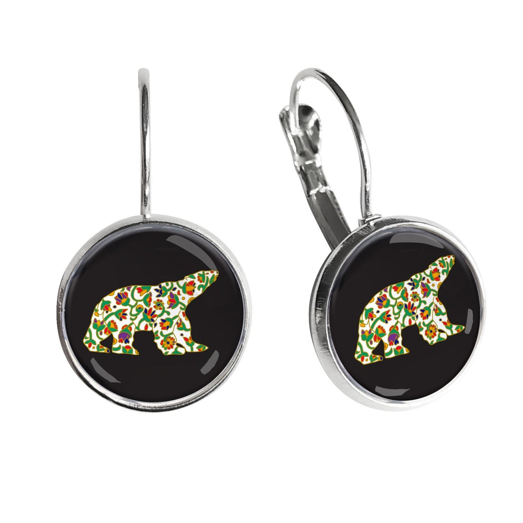 Spring Bear Glass Dome earrings