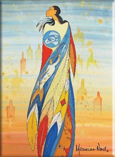 Not Forgotten Fridge Magnet, artwork by Native artist Maxine Noel
