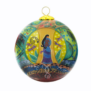 "Strong Earth Woman" Glass Ornament