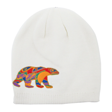 Load image into Gallery viewer, &quot;Alpha Bear&quot; embroidered rib knit toque, design by Dawn Oman
