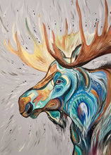 Load image into Gallery viewer, Cree Style Moose by Native artist Carla Joseph, North of Fifty 50
