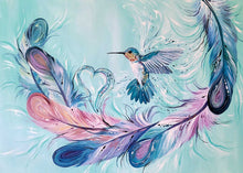 Load image into Gallery viewer, Hummingbird Feathers by Native artist Carla Joseph, North of Fifty 50
