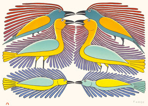 Mirrored Image by Native artist Kenojuak Ashevak, North of Fifty 50