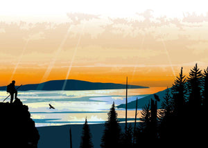 Climber Lookout Art Card by Mark Preston - North of 50 Métis Designs