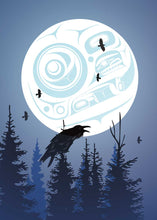 Load image into Gallery viewer, LIMITED EDITION ART PRINT -  Raven Moon by Mark Preston - North of 50 Métis Designs
