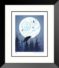 Load image into Gallery viewer, LIMITED EDITION ART PRINT -  Raven Moon by Mark Preston - North of 50 Métis Designs
