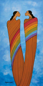 People of the Rainbow by Native artist, Indigenous Art, Sioux, Maxine Noel, North of Fifty 50