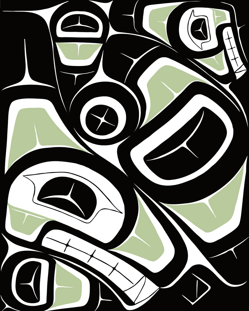 LIMITED EDITION ART PRINT -  Whale by Native artist Derek Thomas - North of 50 Métis Designs