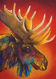 "Bullwinkle" Art Card by Indigenous artist Micqaela Jones - North of 50 Métis Design