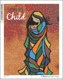 Indigenous Art, Native Artist Betty Albert, Diamond Art, 215, Every Child Matters