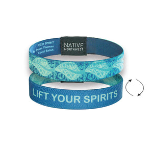 Eco Spirit wristband, by Dylan Thomas, half inch wide