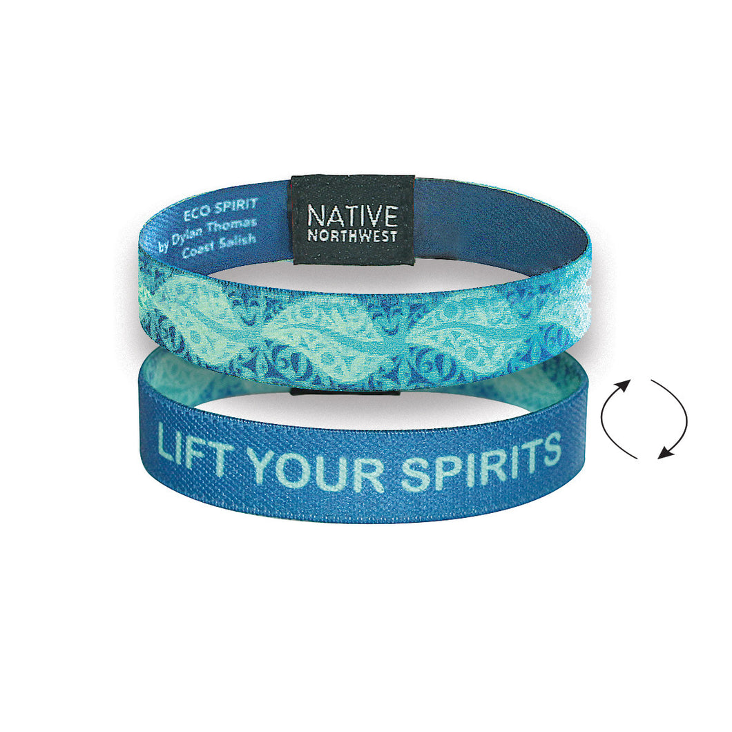 Eco Spirit wristband, by Dylan Thomas, half inch wide
