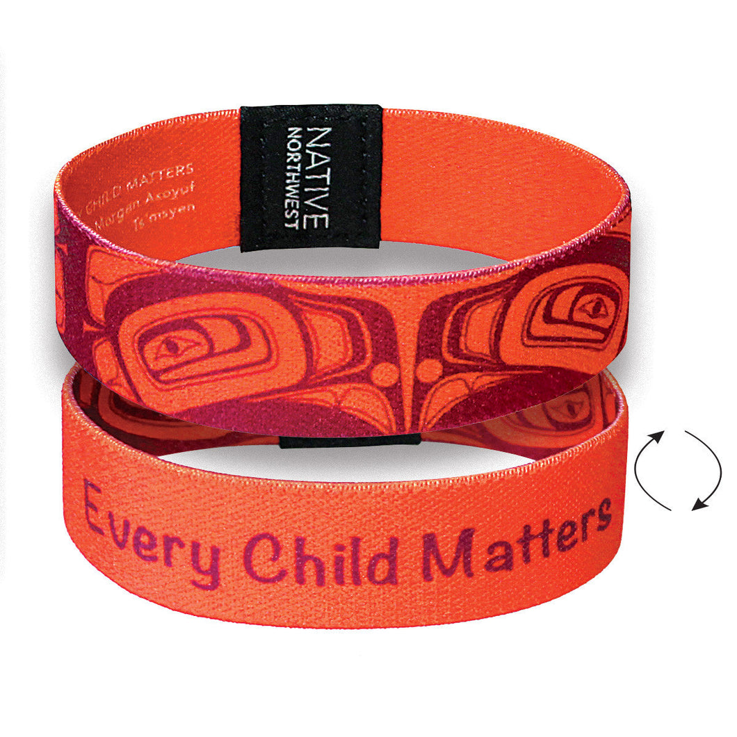 Every Child Matters  1/2 inch Wristband, artwork by Morgan Asoyuf  - size S