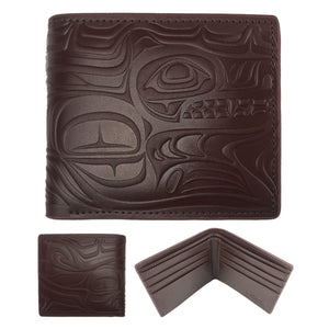 Leather Embossed Wallet with artwork by Paul Windsor, Spirit Wolf