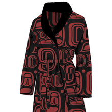 Load image into Gallery viewer, Formline, black and red housecoat / robe by Ernest Swanson
