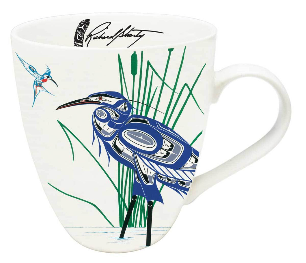 Richard Shorty Art Blue Heron & Hummingbird