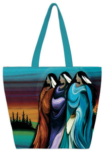 Three Sisters Large Zippered Tote