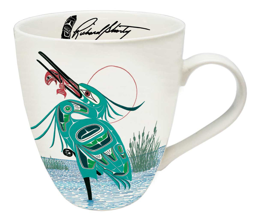 Richart Shorty art Green Heron 18 oz mug