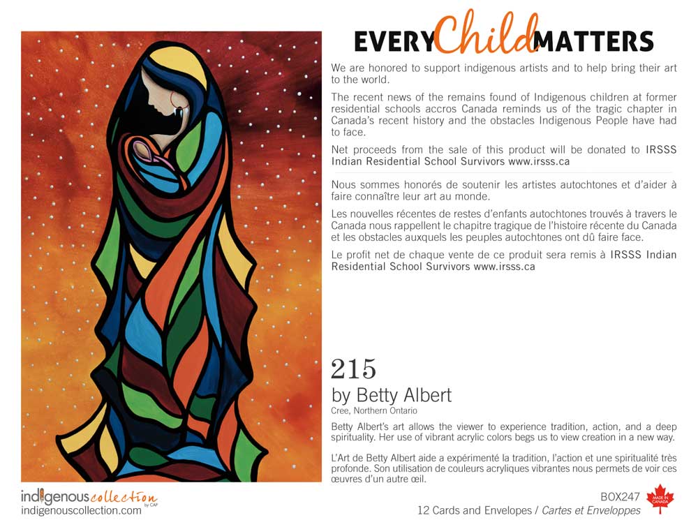 215 Every Child Matters Betty Albert North of Fifty 50 Metis