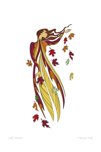 Carte d'art "Danseuse de feuilles"