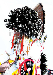 Powwow Dancer Ray 8 x 10 poster, by Becky Olvera Shultz